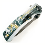 Sport si Outdoor - Camping - Cutite, bricege si accesorii - Cutite si bricege - Cutit pliabil 22.5 cm cu lama inox si liner lock, clip curea, ideal camping si drumetii - Infinity.ro