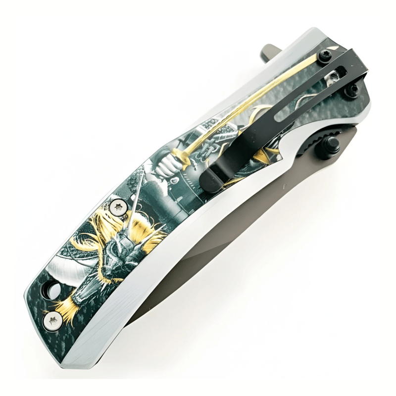 Sport si Outdoor - Camping - Cutite, bricege si accesorii - Cutite si bricege - Cutit pliabil 22.5 cm cu lama inox si liner lock, clip curea, ideal camping si drumetii - Infinity.ro