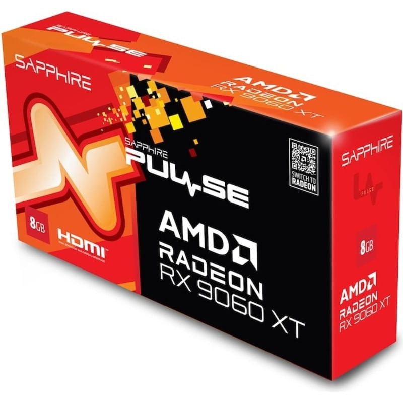 PC, gaming si accesorii - Componente PC - Componente - Placi video - Placa video, Sapphire, Radeon RX 9060 XT Pulse Gaming 8GB GDDR6 128-bit, negru - Infinity.ro