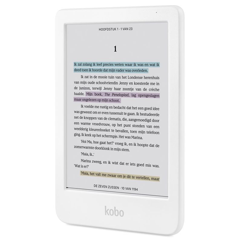 Laptop, Telefoane si Tablete - Ebook reader si accesorii - eBook Reader - Cititor eBook Kobo Clara Colour 6 E-Ink Kaleido3 16G WI-FI Alb - Infinity.ro