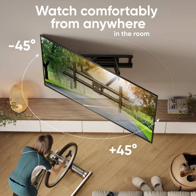 TV, Audio-Video si Foto - Accesorii TV si audio - Suporturi TV - Suport TV de Perete ONKRON M10-B Pivotant 42-120inch Greutate Maxima 100Kg Negru - Infinity.ro