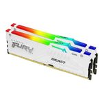 PC, gaming si accesorii - Componente PC - Componente - Memorii RAM - Memorie Kingston FURY Beast RGB White 32GB DDR5 6000MHz CL36 Dual Channel Kit - Infinity.ro
