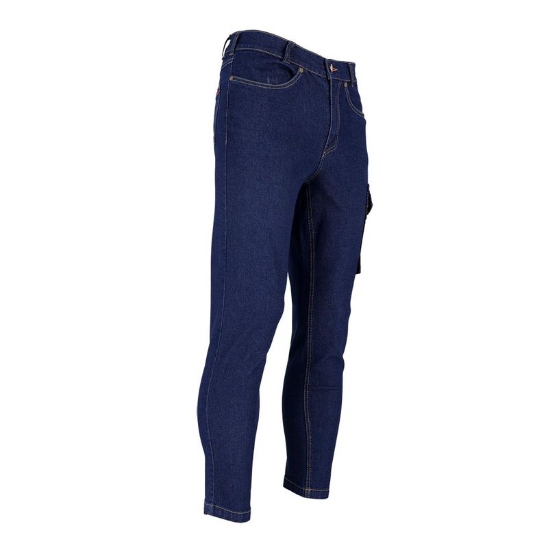 Casa si Gradina - Constructii - Echipamente de lucru - Imbracaminte protectia muncii - Pantaloni de lucru dama, talie flexibila, denim elastic cu intarituri Cordura, Jeans-L727 Albastru 44 - Infinity.ro