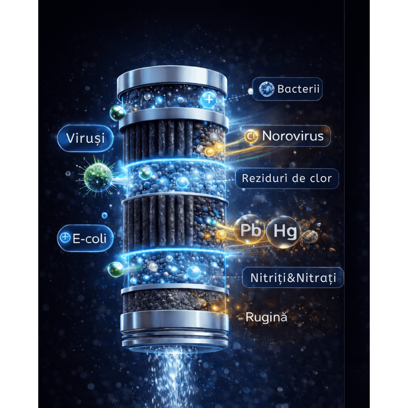Casa si Gradina - Sanitare - Instalatii hidro - Sisteme filtrare instalatii - Filtru de Apa Potabila Pentru Robinet, Lumina UV Instalare pe Baterie, Filtru Cu Membrana Activata Cu Ioni Pozitivi - Infinity.ro