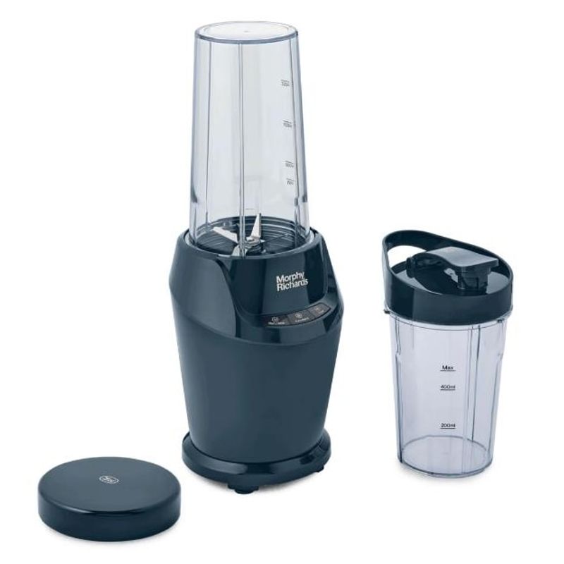 Electronice si Electrocasnice - Electrocasnice bucatarie - Mixere, tocatoare & roboti de bucatarie - Blendere si mini tocatoare - Blender Morphy Richards Compact MUC-BKS2V, 1000 W, Pahar 0.7 l si 0.5 l, Turbo, 3 presetari Albastru - Infinity.ro