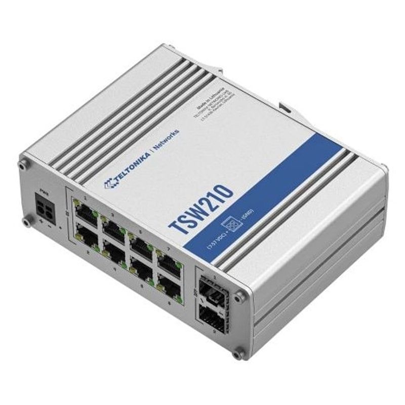 PC, gaming si accesorii - Retelistica - Switch-uri - Switch-uri cu management - Switch Teltonika TSW210, 8 porturi LAN Gigabit, 2 porturi SFP - Infinity.ro