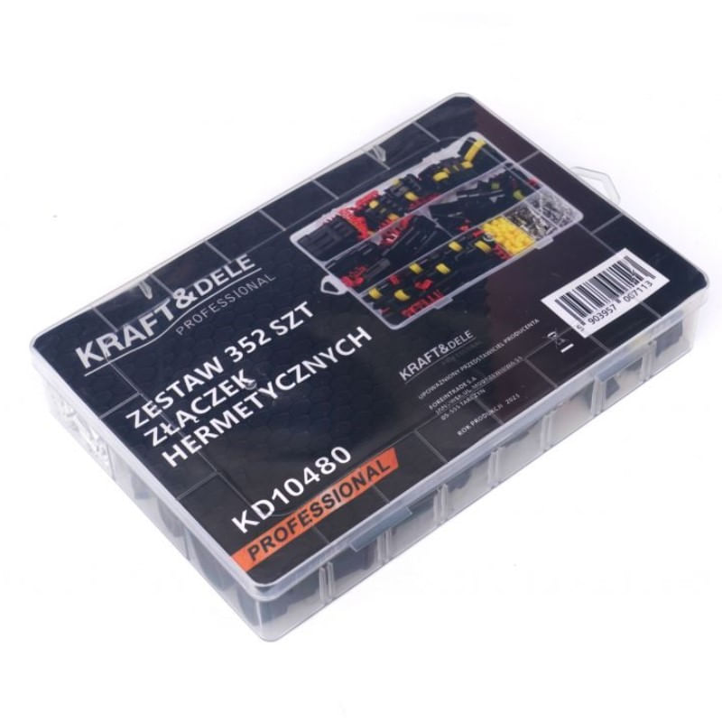 Auto si Moto - Moto - Accesorii moto si consumabile - Set conectori ermetici, 352 buc, KD10480, Kraft&Dele - Infinity.ro