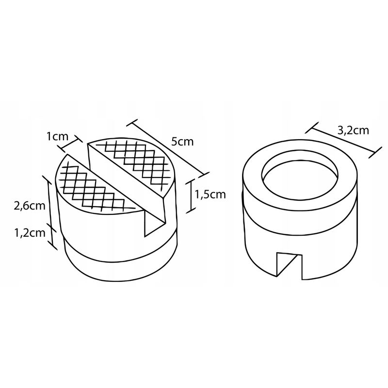 Auto si Moto - Reparatii si depanare - Scule auto - Echipamente de ridicare si sprijin - Tampon din cauciuc pentru cric tip crocodil, RED TECHNIC, RTNPH0030-N - Infinity.ro