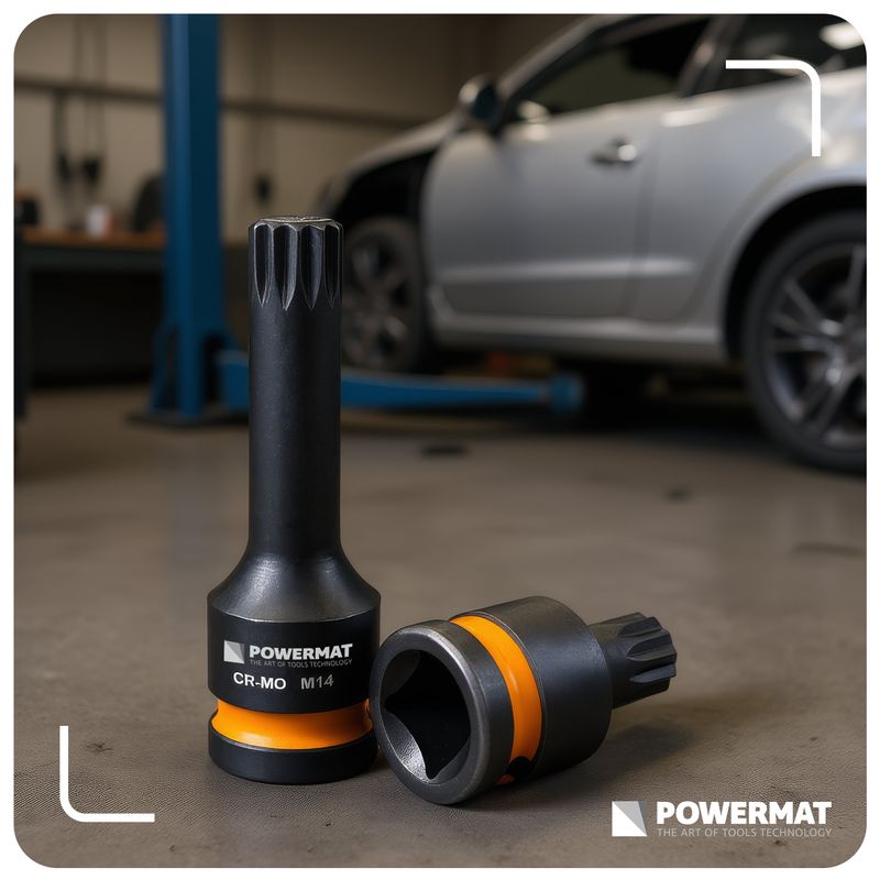 Casa si Gradina - Constructii - Scule de mana si unelte - Chei si truse chei - Set 6 bucati tubulare de impact, Powermat, capete spline 1/2", PM1381 - Infinity.ro