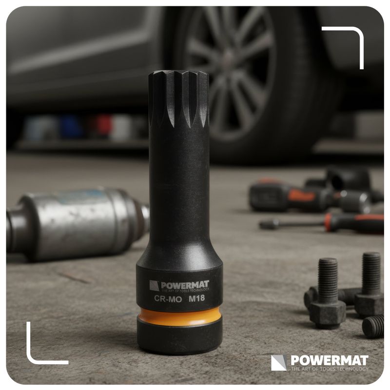 Casa si Gradina - Constructii - Scule de mana si unelte - Chei si truse chei - Set 6 bucati tubulare de impact, Powermat, capete spline 1/2", PM1381 - Infinity.ro