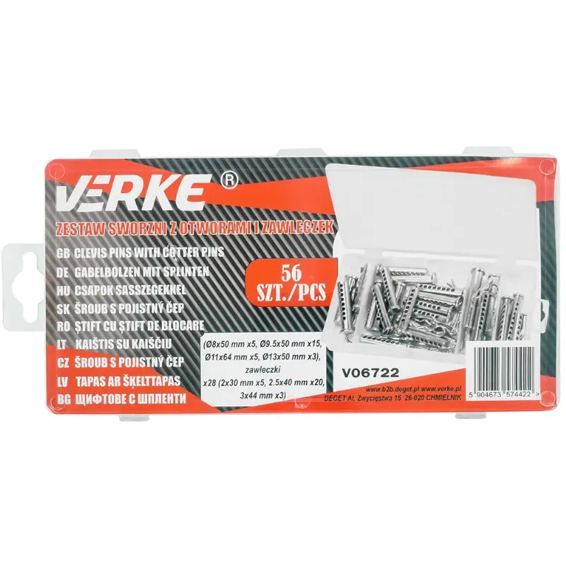 Auto si Moto - Moto - Accesorii moto si consumabile - Set stifturi, Verke, V06722, 56 buc - Infinity.ro
