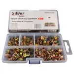 Auto si Moto - Moto - Accesorii moto si consumabile - Set de cleme metalice pentru cabluri si furtunuri 75 bucati, SilverTools, S11363 - Infinity.ro