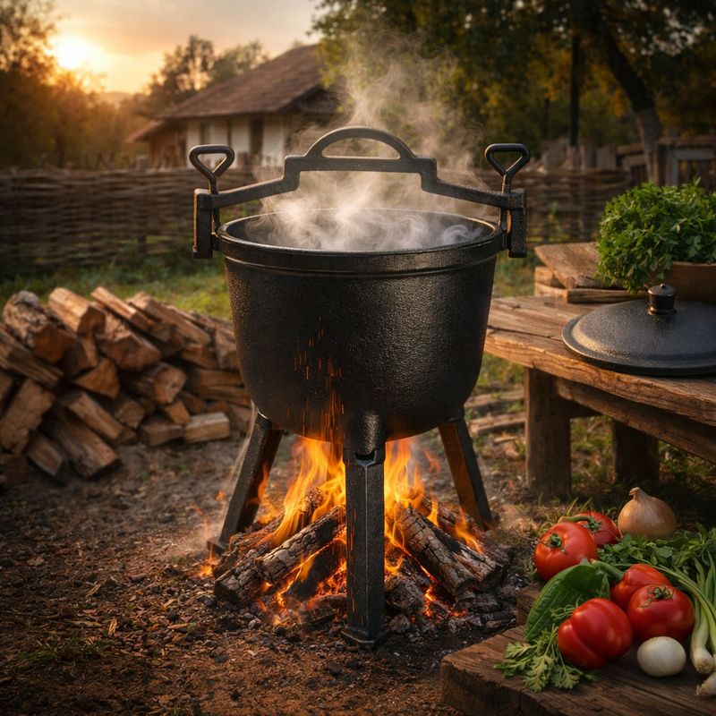 Sport si Outdoor - Camping - Corturi camping - Cazan de vanatoare 4L, Kraft&Dele, din fonta, KD4185 - Infinity.ro