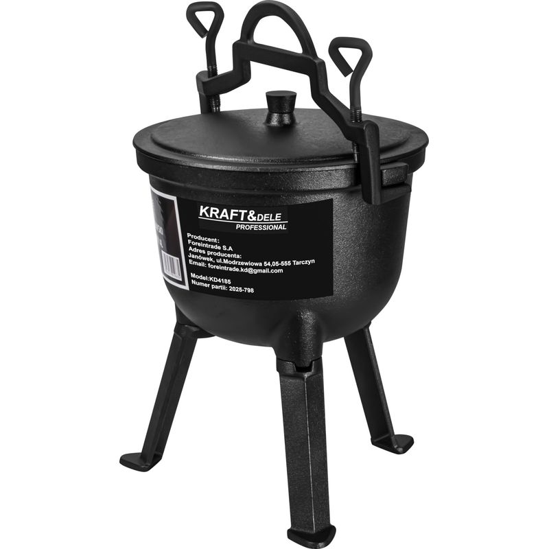 Sport si Outdoor - Camping - Corturi camping - Cazan de vanatoare 4L, Kraft&Dele, din fonta, KD4185 - Infinity.ro
