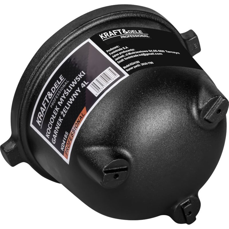 Sport si Outdoor - Camping - Corturi camping - Cazan de vanatoare 4L, Kraft&Dele, din fonta, KD4185 - Infinity.ro