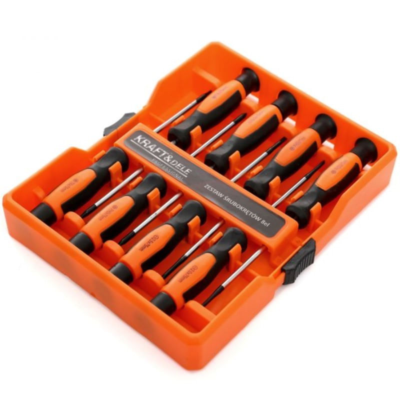 Casa si Gradina - Constructii - Scule de mana si unelte - Surubelnite - Set surubelnite, Kraft&Dele KD10908, plate, Phillips, Torx, 8 elemente - Infinity.ro