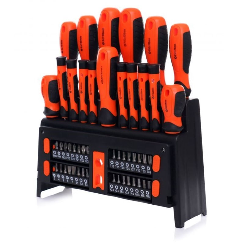 Casa si Gradina - Constructii - Scule de mana si unelte - Surubelnite - Set surubelnite si biti, Kraft&Dele KD10950, magnetizator, 50 accesorii, KD10950 - Infinity.ro