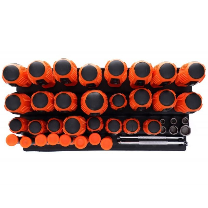 Casa si Gradina - Constructii - Scule de mana si unelte - Surubelnite - Set surubelnite si biti, Kraft&Dele, 100 elemente - Infinity.ro