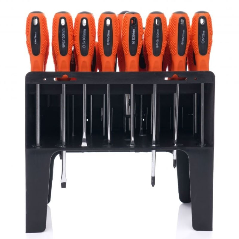 Casa si Gradina - Constructii - Scule de mana si unelte - Surubelnite - Set surubelnite si biti, Kraft&Dele, 100 elemente - Infinity.ro