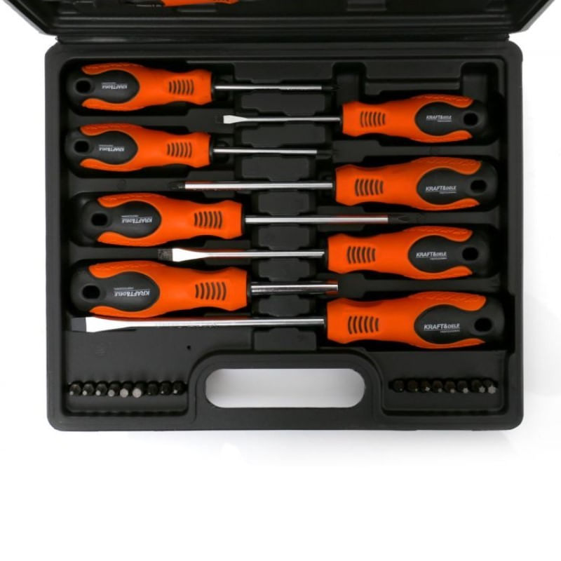 Casa si Gradina - Constructii - Scule de mana si unelte - Surubelnite - Set surubelite si biti, Kraft&Dele KD10902, 32 elemente - Infinity.ro