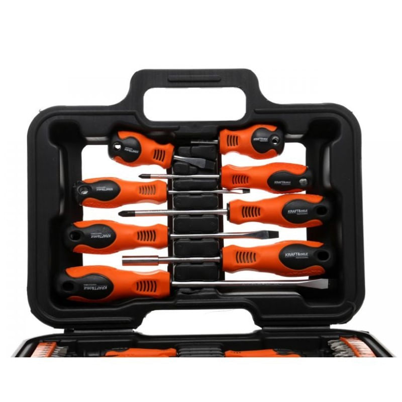 Casa si Gradina - Constructii - Scule de mana si unelte - Surubelnite - Set surubelnite si biti, Kraft&Dele KD10903, torx, plate, cruce, 58 elemente - Infinity.ro