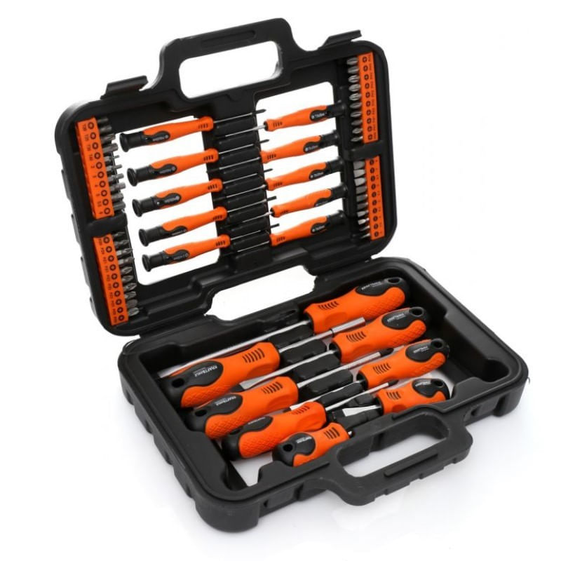 Casa si Gradina - Constructii - Scule de mana si unelte - Surubelnite - Set surubelnite si biti, Kraft&Dele KD10903, torx, plate, cruce, 58 elemente - Infinity.ro