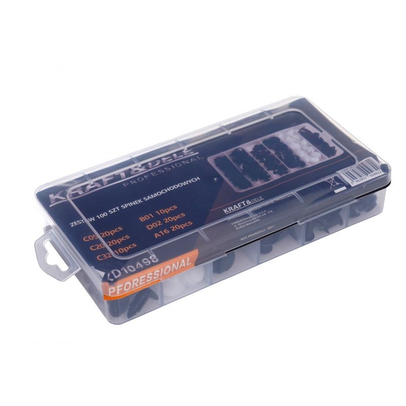 Auto si Moto - Moto - Accesorii moto si consumabile - Set cleme fixare tapiterie, 100 buc, KD10498, Kraft&Dele - Infinity.ro