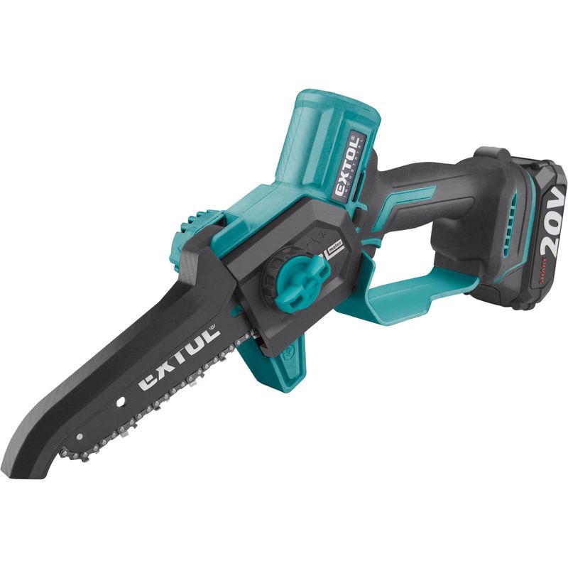 Casa si Gradina - Gradinarit si plante - Utilaje gradina - Fierastraie cu lant - Fierastrau cu lant o singura mana EXTOL INDUSTRIAL 8791922 20V lama 18 cm motor fara perii - Infinity.ro