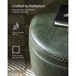 Casa si Gradina - Mobilier - Scaune si fotolii - Tabureti - Taburet cu spatiu de depozitare, tapitat PU, cu 2 fete, diametru 32 cm, verde - Infinity.ro