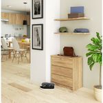 Casa si Gradina - Mobilier - Dulapuri si sifoniere - Dulapuri pantofi - Dulap pantofi MINI cu 3 usi rabatabile, PAL laminat 16 mm, 60x31x62 cm, stejar sonoma - Infinity.ro