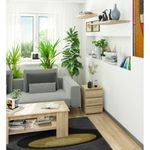 Casa si Gradina - Mobilier - Comode si corpuri - Noptiere - Noptiera cu 3 sertare, PAL laminat 16 mm, 40x35x57 cm, stejar sonoma - Infinity.ro