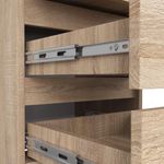 Casa si Gradina - Mobilier - Comode si corpuri - Noptiere - Noptiera cu 3 sertare, PAL laminat 16 mm, 40x35x57 cm, stejar sonoma - Infinity.ro