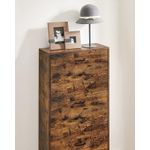 Casa si Gradina - Mobilier - Dulapuri si sifoniere - Dulapuri pantofi - Dulap pantofi cu 3 usi rabatabile, din lemn, pentru 12-18 perechi, 60x24x120cm, maro rustic - Infinity.ro