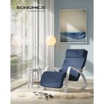 Casa si Gradina - Mobilier - Scaune si fotolii - Scaune - Scaun balansoar din lemn, suport picioare reglabil, maxim 150kg, 67x122x84 cm, albastru - Infinity.ro