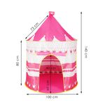 Casa si Gradina - Mobilier - Mobilier copii - Mobilier camera copiilor - Cort Castel de joaca pentru copii, pliabil, 100x140 cm, roz - Infinity.ro