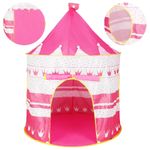 Casa si Gradina - Mobilier - Mobilier copii - Mobilier camera copiilor - Cort Castel de joaca pentru copii, pliabil, 100x140 cm, roz - Infinity.ro