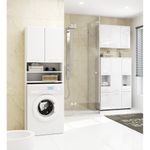 Casa si Gradina - Mobilier - Mobilier baie - Corpuri baie - Dulap de baie tip baza, cu 2 usi si sertar, PAL 16 mm, 30x30x85 cm, alb lucios - Infinity.ro