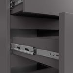 Casa si Gradina - Mobilier - Comode si corpuri - Comode - Comoda cu 4 sertare, PAL laminat 16mm, 40x35x74 cm, gri grafit - Infinity.ro