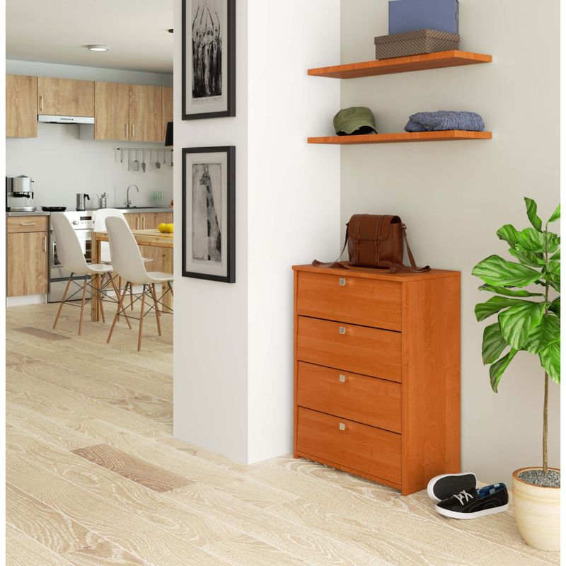 Casa si Gradina - Mobilier - Dulapuri si sifoniere - Dulapuri pantofi - Dulap pantofi cu 4 usi rabatabile, PAL laminat, 60x33x80 cm, maro arin - Infinity.ro