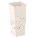 Casa si Gradina - Mobilier - Dulapuri si sifoniere - Dulapuri pantofi - Suport umbrele metalic patrat, 20x20x48 cm, alb - Infinity.ro
