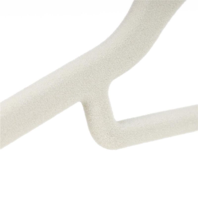 Casa si Gradina - Mobilier - Organizare si depozitare - Umerase si valeti - Set de 20 de umerase pentru haine, din velur, cu carlig rotativ, 45x23 cm, ecru - Infinity.ro