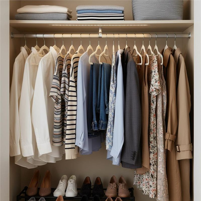 Casa si Gradina - Mobilier - Organizare si depozitare - Umerase si valeti - Set de 20 de umerase pentru haine, din velur, cu carlig rotativ, 45x23 cm, ecru - Infinity.ro