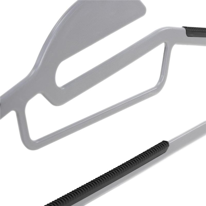 Casa si Gradina - Mobilier - Organizare si depozitare - Umerase si valeti - Set de 20 de umerase antiderapante pentru haine, din PE, cu carlig metalic rotativ, 41 cm, gri si negru - Infinity.ro