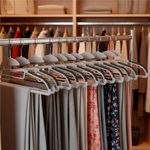 Casa si Gradina - Mobilier - Organizare si depozitare - Umerase si valeti - Set de 20 de umerase antiderapante pentru haine, din PE, cu carlig metalic rotativ, 41 cm, gri si negru - Infinity.ro