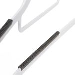 Casa si Gradina - Mobilier - Organizare si depozitare - Umerase si valeti - Set de 20 de umerase antiderapante pentru haine, din PE, cu carlig metalic rotativ, 41 cm, alb si gri - Infinity.ro