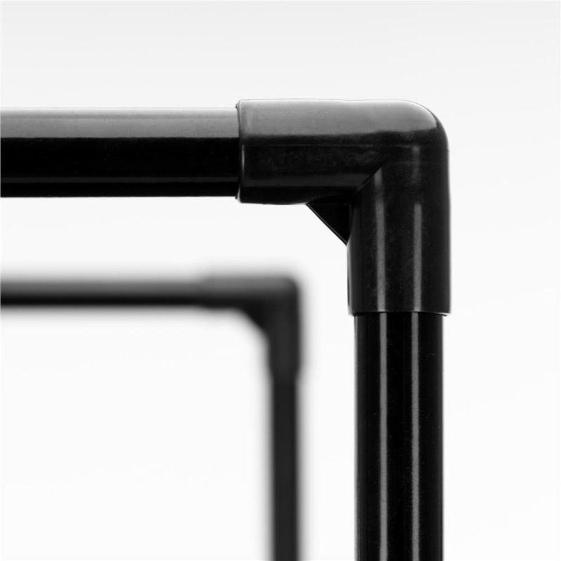 Casa si Gradina - Mobilier - Dulapuri si sifoniere - Dulapuri pantofi - Raft pantofi inalt cu 10 polite, structura metalica si rafturi textile, 45x28x178 cm, negru - Infinity.ro