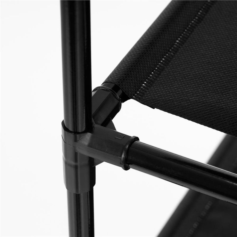 Casa si Gradina - Mobilier - Dulapuri si sifoniere - Dulapuri pantofi - Raft pantofi inalt cu 10 polite, structura metalica si rafturi textile, 45x28x178 cm, negru - Infinity.ro