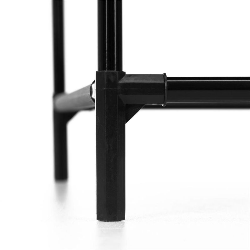 Casa si Gradina - Mobilier - Dulapuri si sifoniere - Dulapuri pantofi - Raft pantofi inalt cu 10 polite, structura metalica si rafturi textile, 45x28x178 cm, negru - Infinity.ro