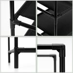 Casa si Gradina - Mobilier - Dulapuri si sifoniere - Dulapuri pantofi - Raft pantofi inalt cu 10 polite, structura metalica si rafturi textile, 45x28x178 cm, negru - Infinity.ro