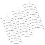 Casa si Gradina - Mobilier - Organizare si depozitare - Umerase si valeti - Set de 30 de umerase antiderapante pentru haine, din PE, cu carlig metalic rotativ, 41 cm, alb si gri - Infinity.ro